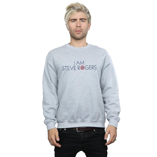 Marvel Mens Avengers Infinity War I Am Steve Rogers Sweatshirt
