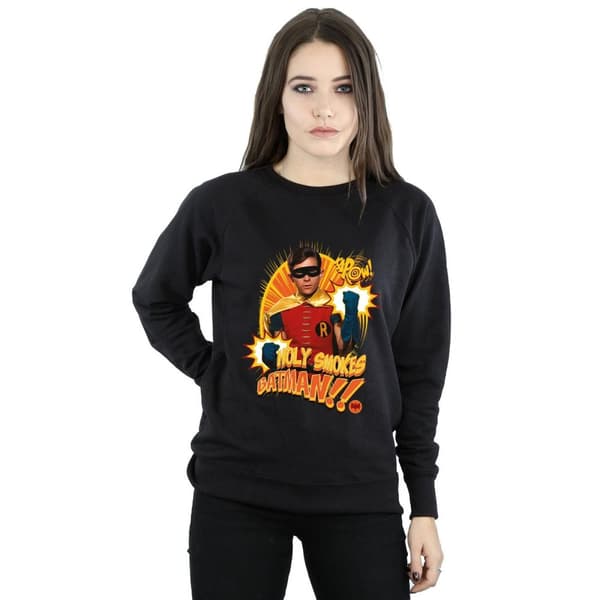 DC Comics Dam/kvinnor Batman TV Series Holy Smokes Sweatshirt