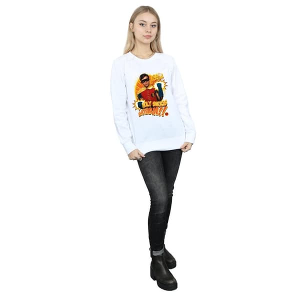 DC Comics Dam/kvinnor Batman TV Series Holy Smokes Sweatshirt