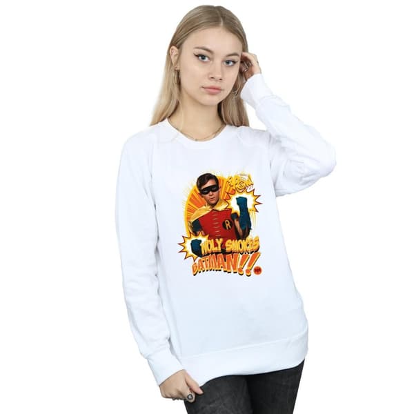DC Comics Dam/kvinnor Batman TV Series Holy Smokes Sweatshirt