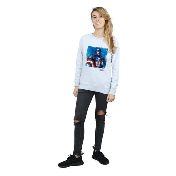 Marvel Womens/Ladies Captain America Art Sweatshirt