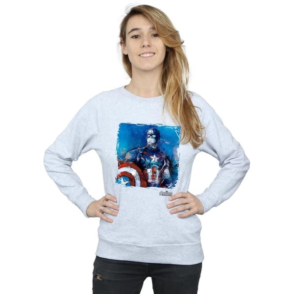 Marvel Womens/Ladies Captain America Art Sweatshirt