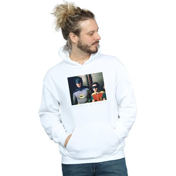 DC Comics Mens Batman TV Series Dynamic Duo Photograph Hoodie
