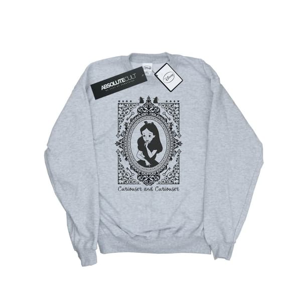 Disney Dam/Tjej Alice In Wonderland Frame Sweatshirt Heather Grey XL