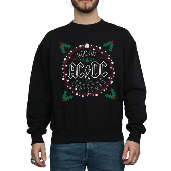 AC/DC Mens Christmas Circle Sweatshirt