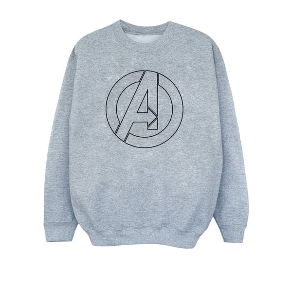 Marvel Pojkar Avengers Assemble A Logo Outline Sweatshirt