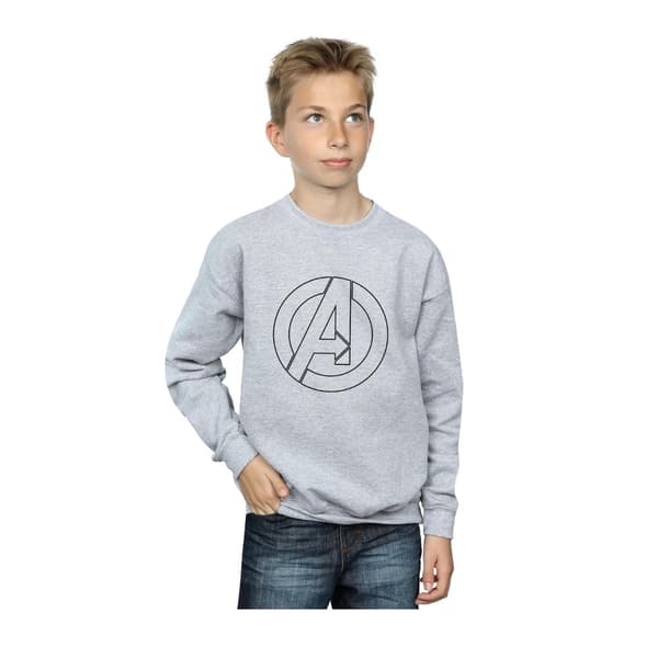 Marvel Pojkar Avengers Assemble A Logo Outline Sweatshirt