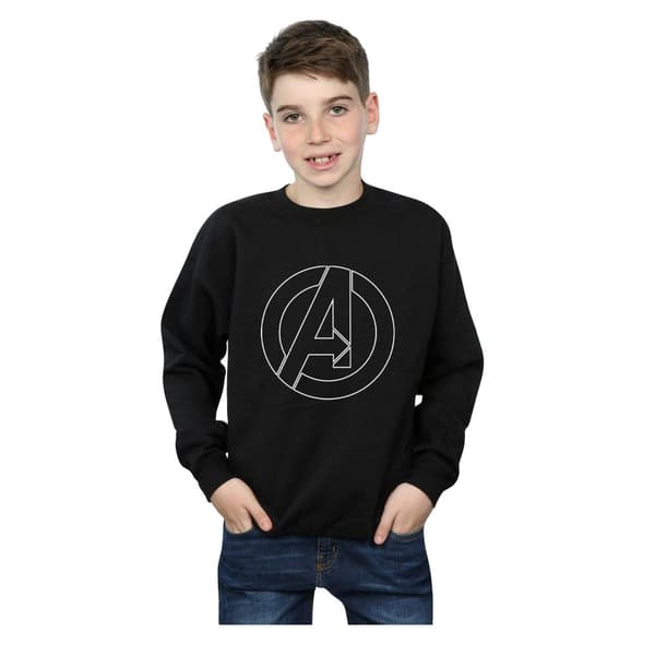 Marvel Pojkar Avengers Assemble A Logo Outline Sweatshirt