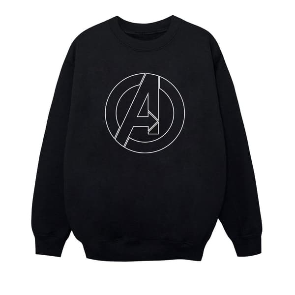 Marvel Pojkar Avengers Assemble A Logo Outline Sweatshirt
