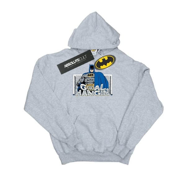 DC Comics Mens Batman Football Goal Hangin´ Hoodie Sports Grey M