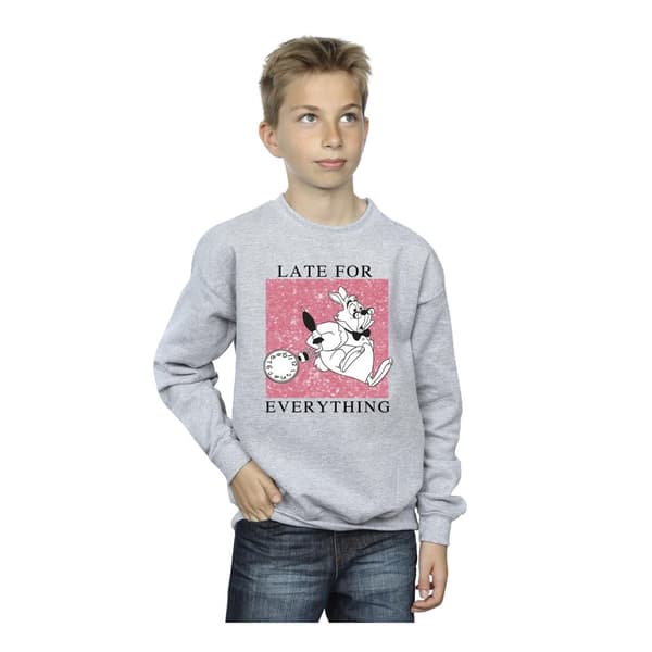 Disney Boys Alice In Wonderland White Rabbit Sweatshirt