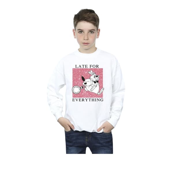 Disney Boys Alice In Wonderland White Rabbit Sweatshirt
