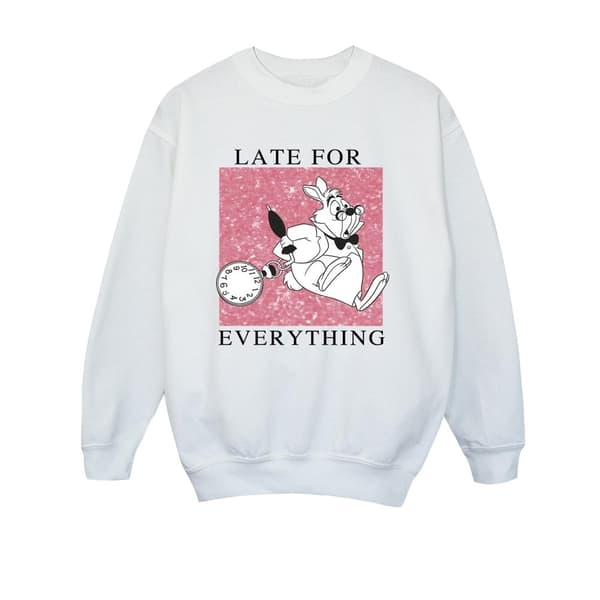 Disney Boys Alice In Wonderland White Rabbit Sweatshirt