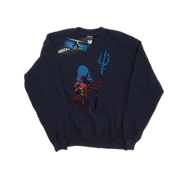 DC Comics Womens/Ladies Aquaman Battle Silhouette Sweatshirt