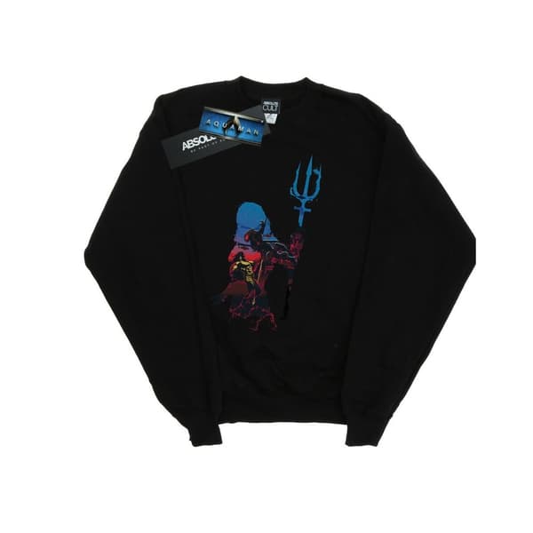 DC Comics Womens/Ladies Aquaman Battle Silhouette Sweatshirt