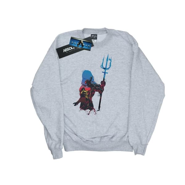 DC Comics Womens/Ladies Aquaman Battle Silhouette Sweatshirt