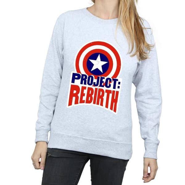 Marvel Womens/Ladies Captain America Project Rebirth Sweatshirt