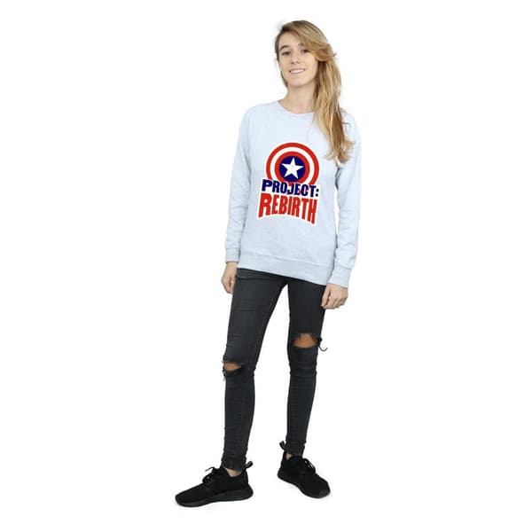 Marvel Womens/Ladies Captain America Project Rebirth Sweatshirt