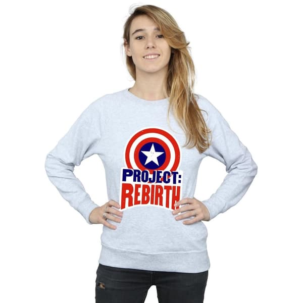 Marvel Womens/Ladies Captain America Project Rebirth Sweatshirt
