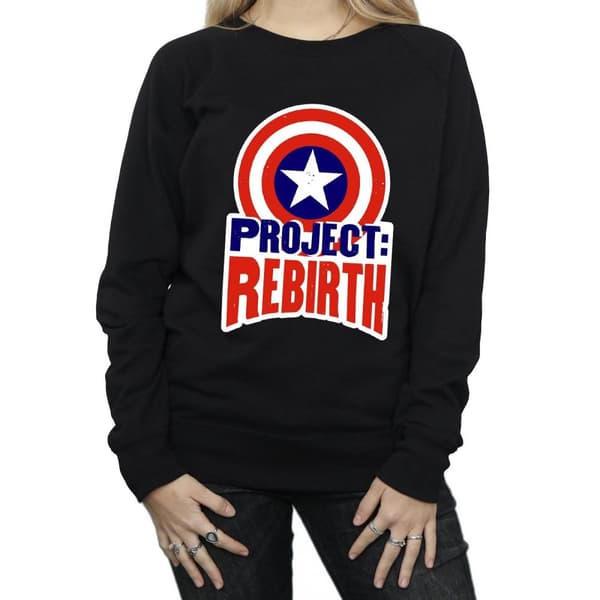 Marvel Womens/Ladies Captain America Project Rebirth Sweatshirt
