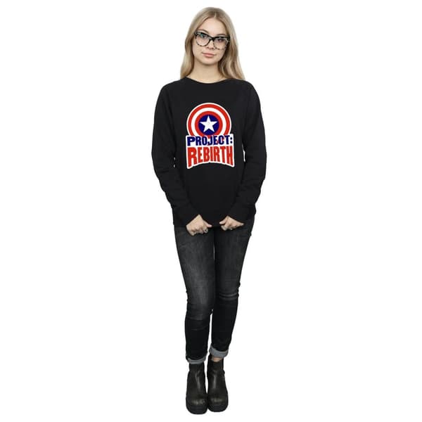 Marvel Womens/Ladies Captain America Project Rebirth Sweatshirt