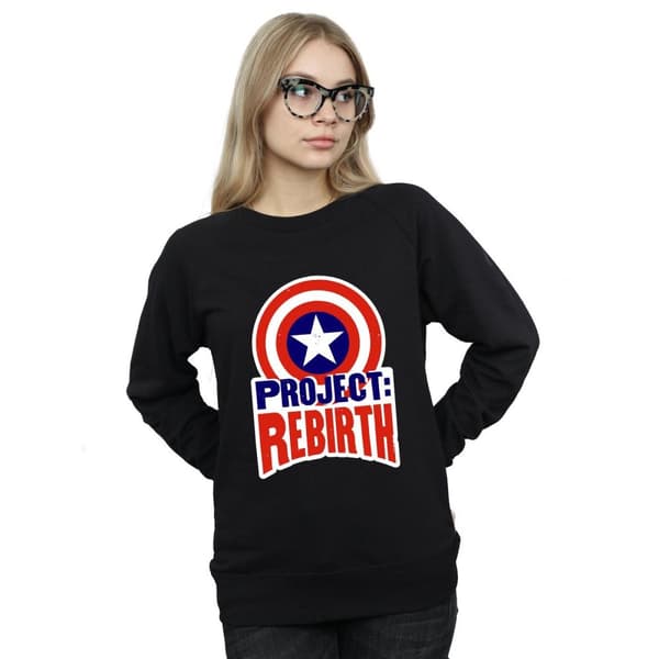Marvel Womens/Ladies Captain America Project Rebirth Sweatshirt