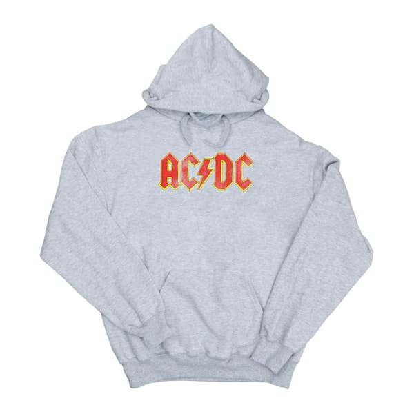 AC/DC Mens Distressed Red Logo Hoodie