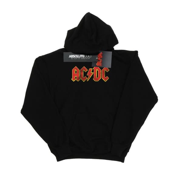 AC/DC Mens Distressed Red Logo Hoodie