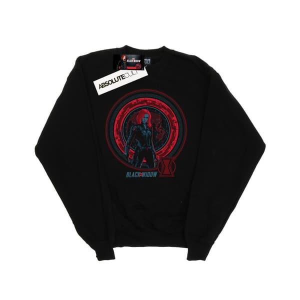 Marvel Mens Black Widow Movie Computer Globe Sweatshirt