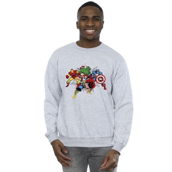 Marvel Mens Avengers Team Santa Sweatshirt