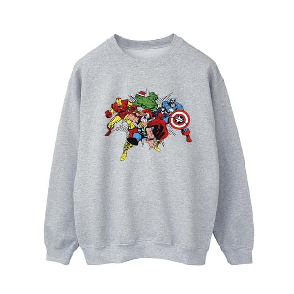 Marvel Mens Avengers Team Santa Sweatshirt