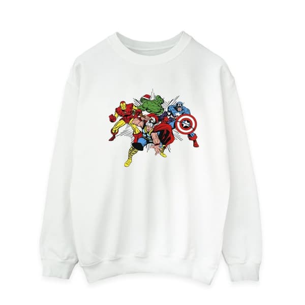Marvel Mens Avengers Team Santa Sweatshirt
