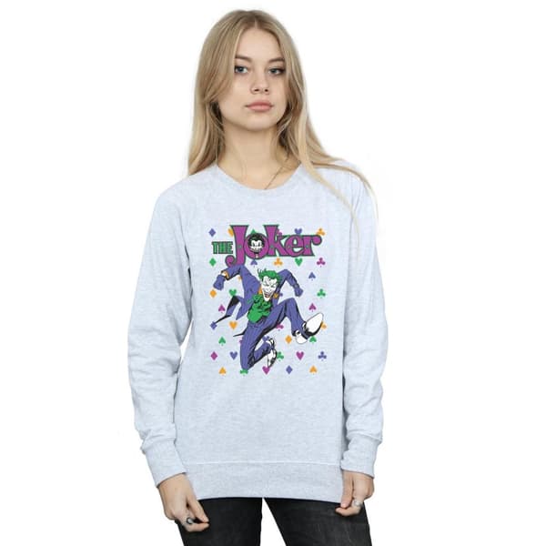DC Comics Dam/Tjej Batman Joker Cards Jump Sweatshirt