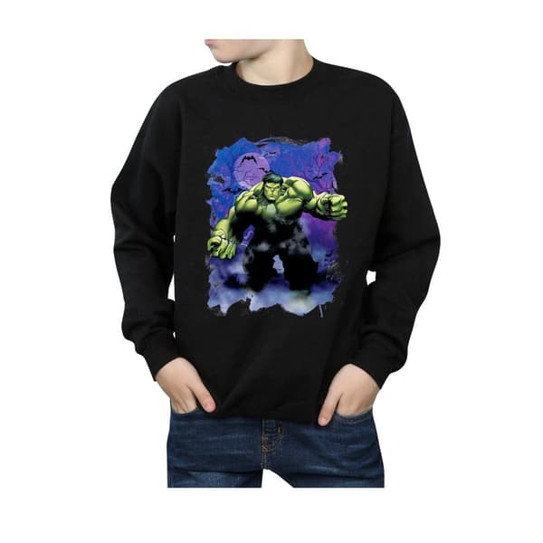 Marvel Pojkar Hulk Halloween Spooky Forest Sweatshirt