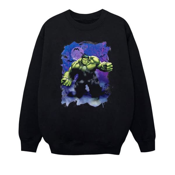 Marvel Pojkar Hulk Halloween Spooky Forest Sweatshirt