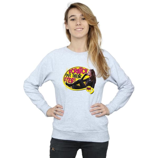 DC Comics Dam/kvinnor Batman TV Series Catwoman Scratch Sweatshirt
