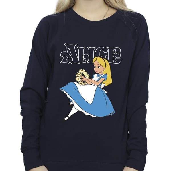 Disney Sweatshirt med blommor från Alice i underlandet - dam/dam