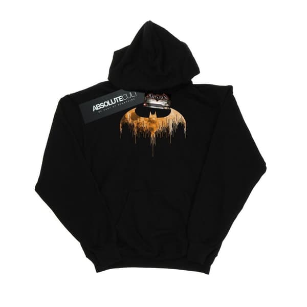 DC Comics Womens/Ladies Batman Arkham Knight Halloween Moon Logo Fill Hoodie