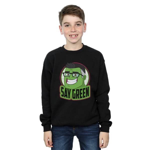 Marvel Pojkar Avengers Endgame Hulk Say Grön Sweatshirt