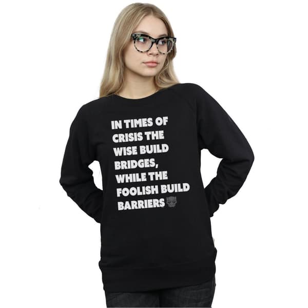 Marvel Womens/Ladies Black Panther Times Of Crisis Sweatshirt