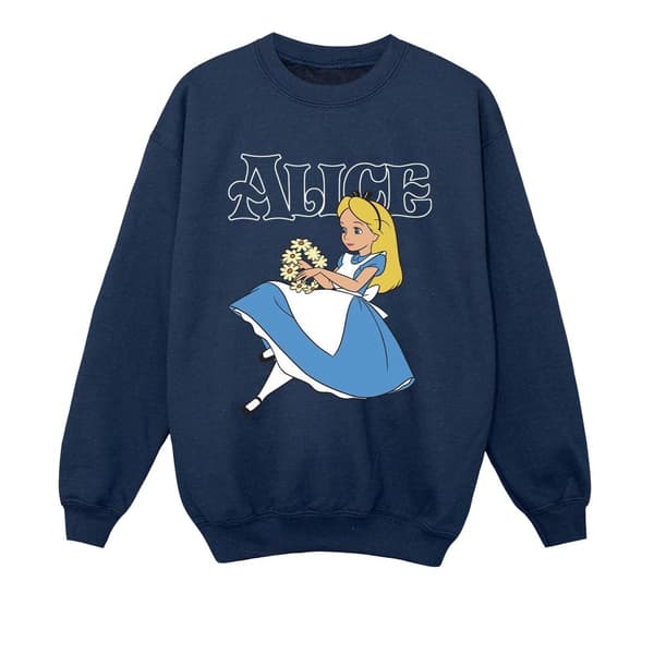 Disney Sweatshirt med blommor från Alice i underlandet