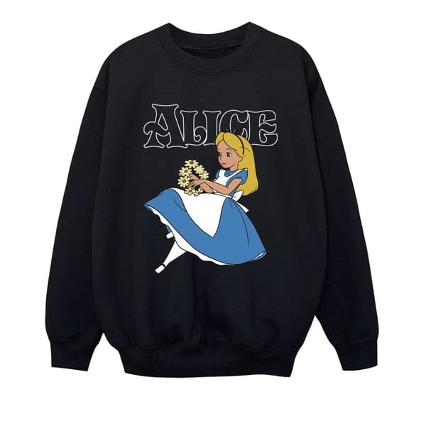 Disney Sweatshirt med blommor från Alice i underlandet