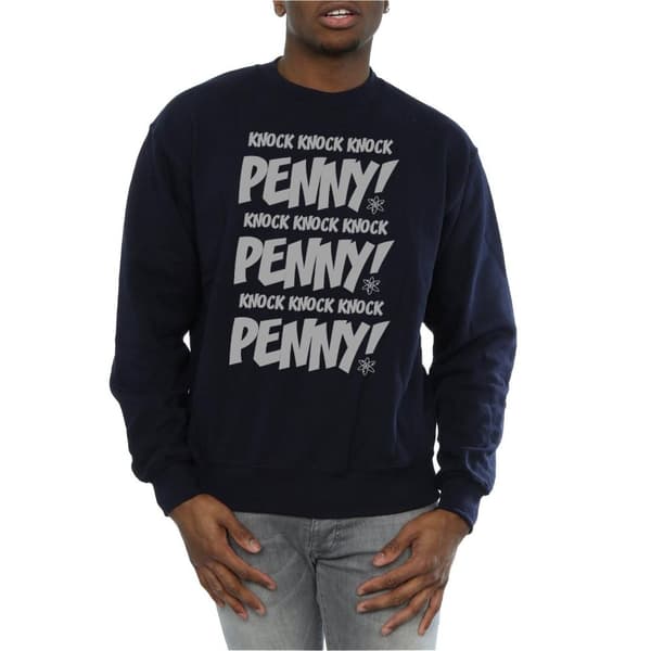 The Big Bang Theory Mens Sheldon Knock Knock Penny Sweatshirt