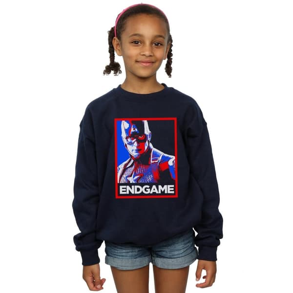 Marvel Girls Avengers Endgame Captain America Poster Sweatshirt