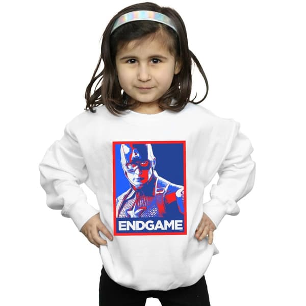 Marvel Girls Avengers Endgame Captain America Poster Sweatshirt