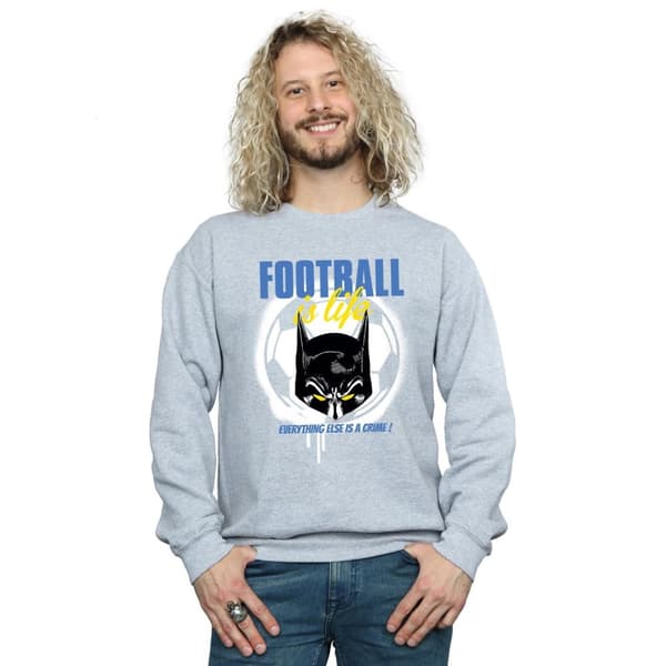 DC Comics Mens Batman Football is Life Sweatshirt