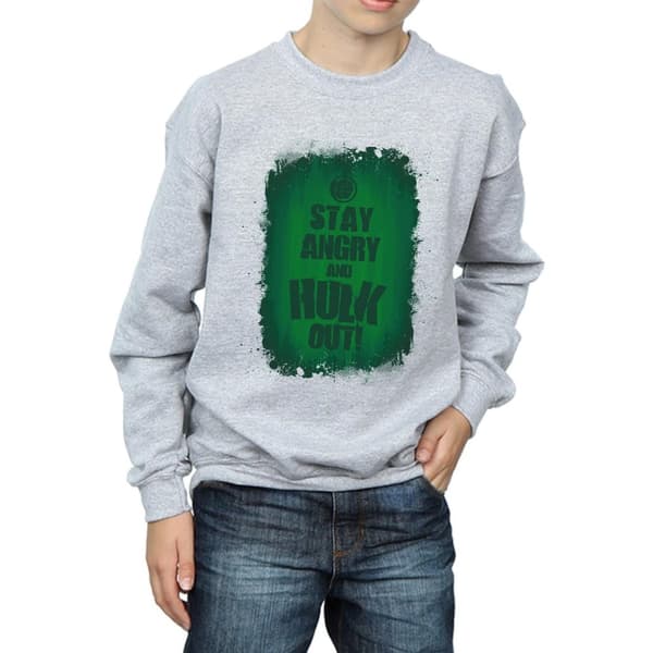 Marvel Boys Hulk Stay Angry Sweatshirt