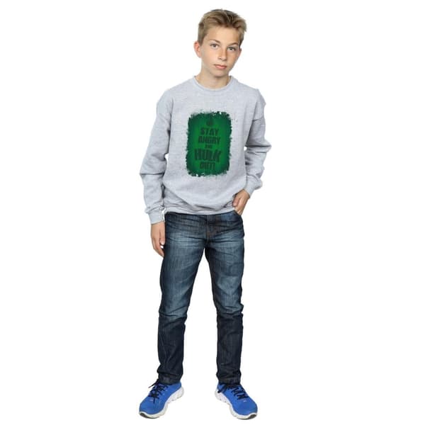 Marvel Boys Hulk Stay Angry Sweatshirt