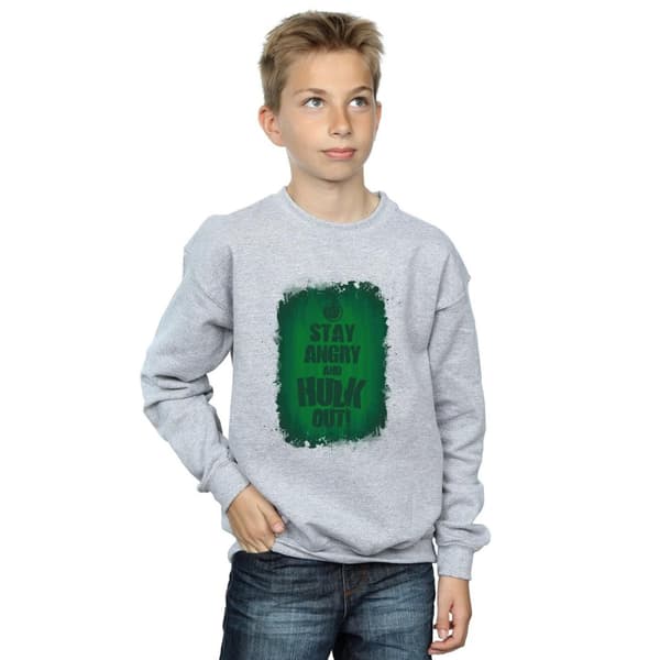 Marvel Boys Hulk Stay Angry Sweatshirt