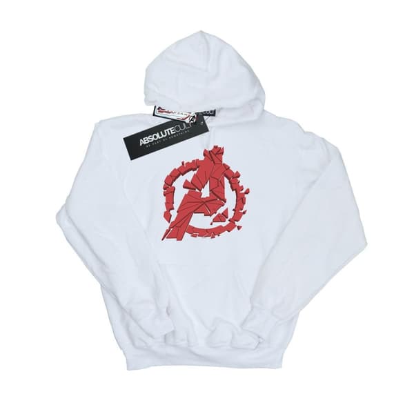 Marvel Mens Avengers Endgame Shattered Logo Hoodie